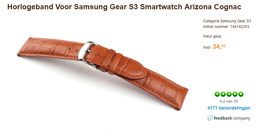 samsung gear smartwatch horlogeband