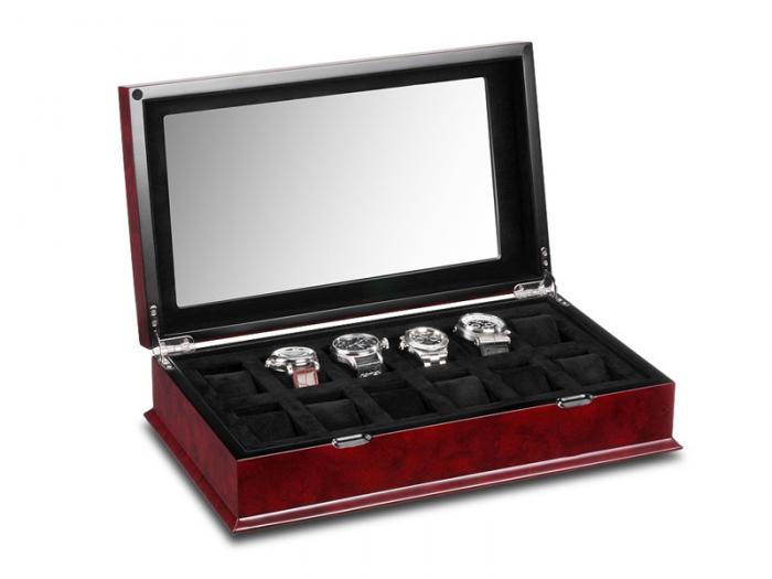 Horlogebox Red Burlwood | De horlogebanden specialist