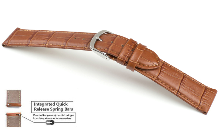 Horlogeband Lausanne cognac | voor Fossil Q