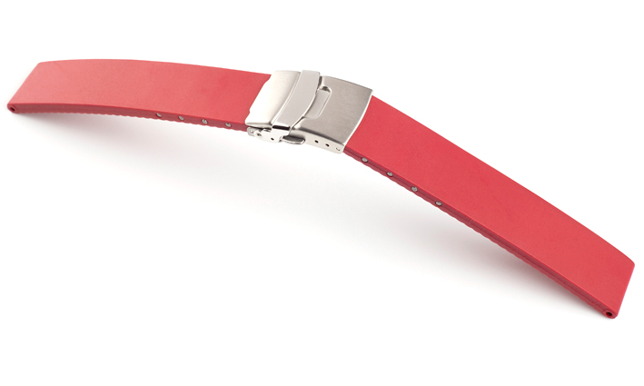 Horlogeband Pure rood | caoutchouc 