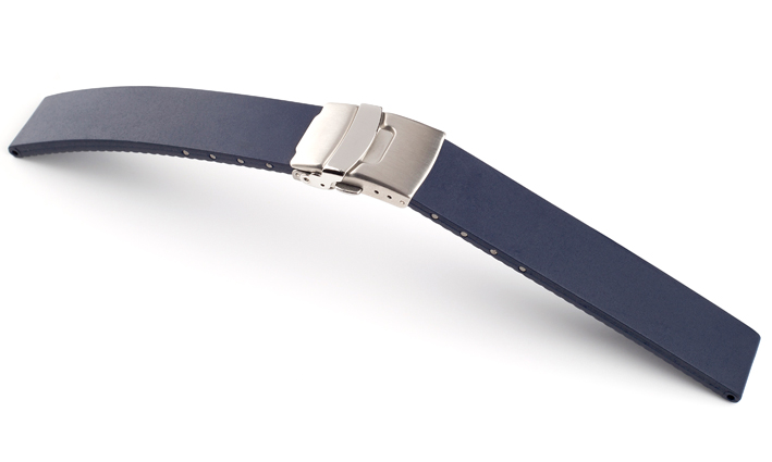 Horlogeband Pure blauw | caoutchouc 