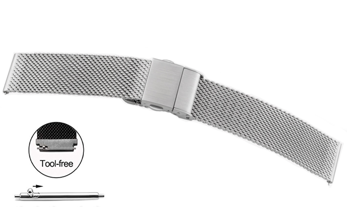 Horlogeband Easy Change Mesh | passend voor Garmin horloge bandjes
