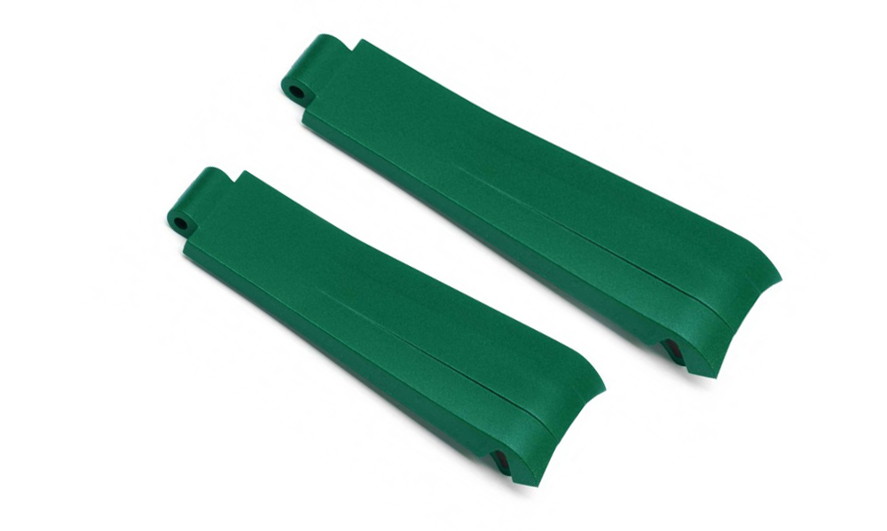 Horlogeband Rubber Rolex groen 20 mm | voor Rolex horloges 