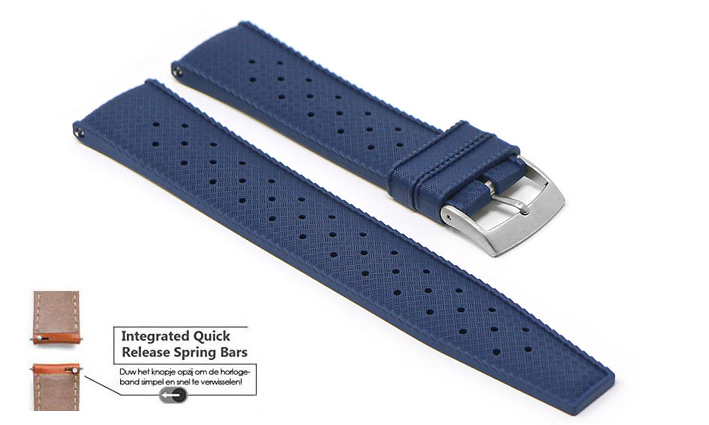 Horlogeband Tropical Blauw | voor Ticwatch