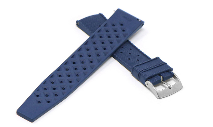 Horlogeband Tropical Blauw | voor Rubber