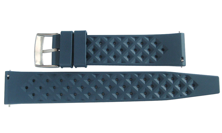 Horlogeband Tropical Blauw | voor Rubber