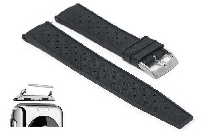 Horlogeband Tropical zwart | voor Apple watch