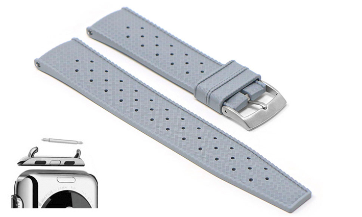 Horlogeband Tropical grijs | voor Apple watch