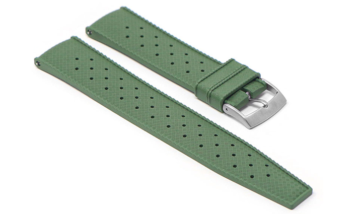 Horlogeband Tropical olivegreen | voor Leer 