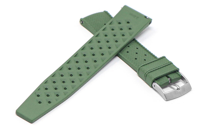 Horlogeband Tropical olivegreen | voor Poljot