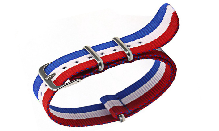 Nato Strap Blauw Wit Rood 