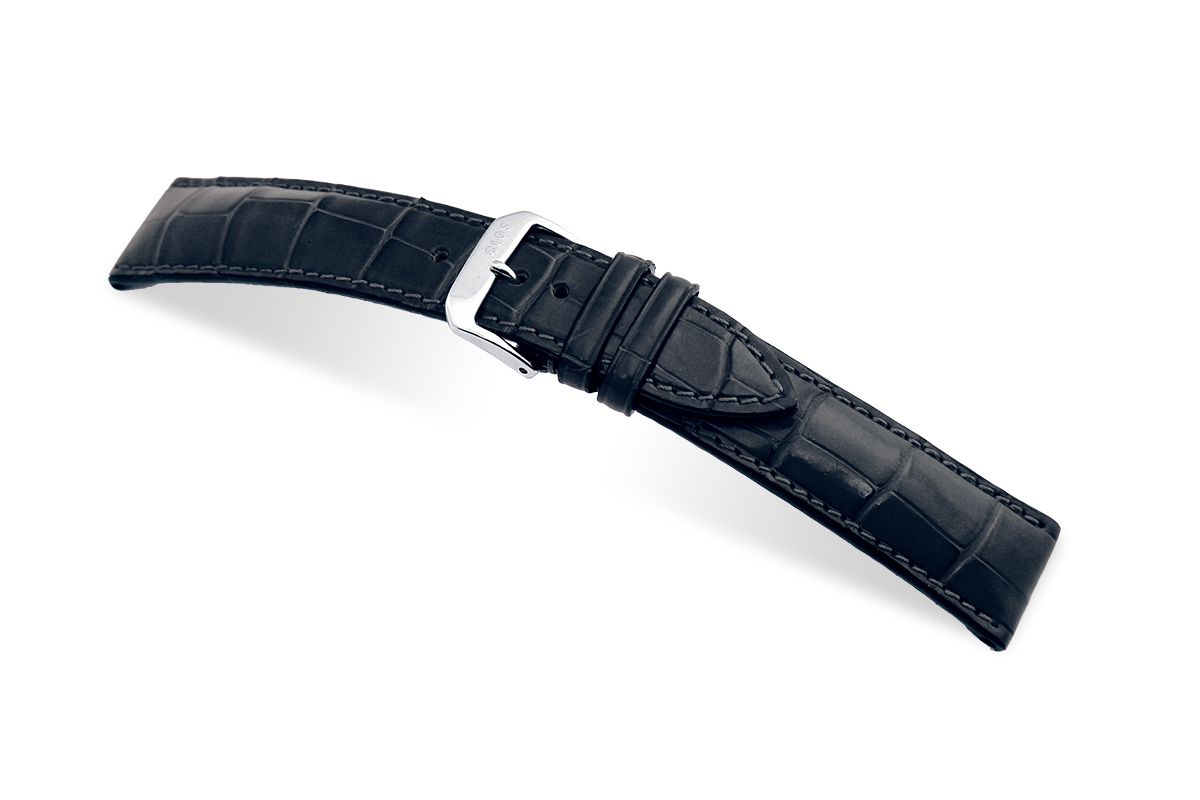 Horlogeband President zwart | Voor Jaeger Le Coultre 