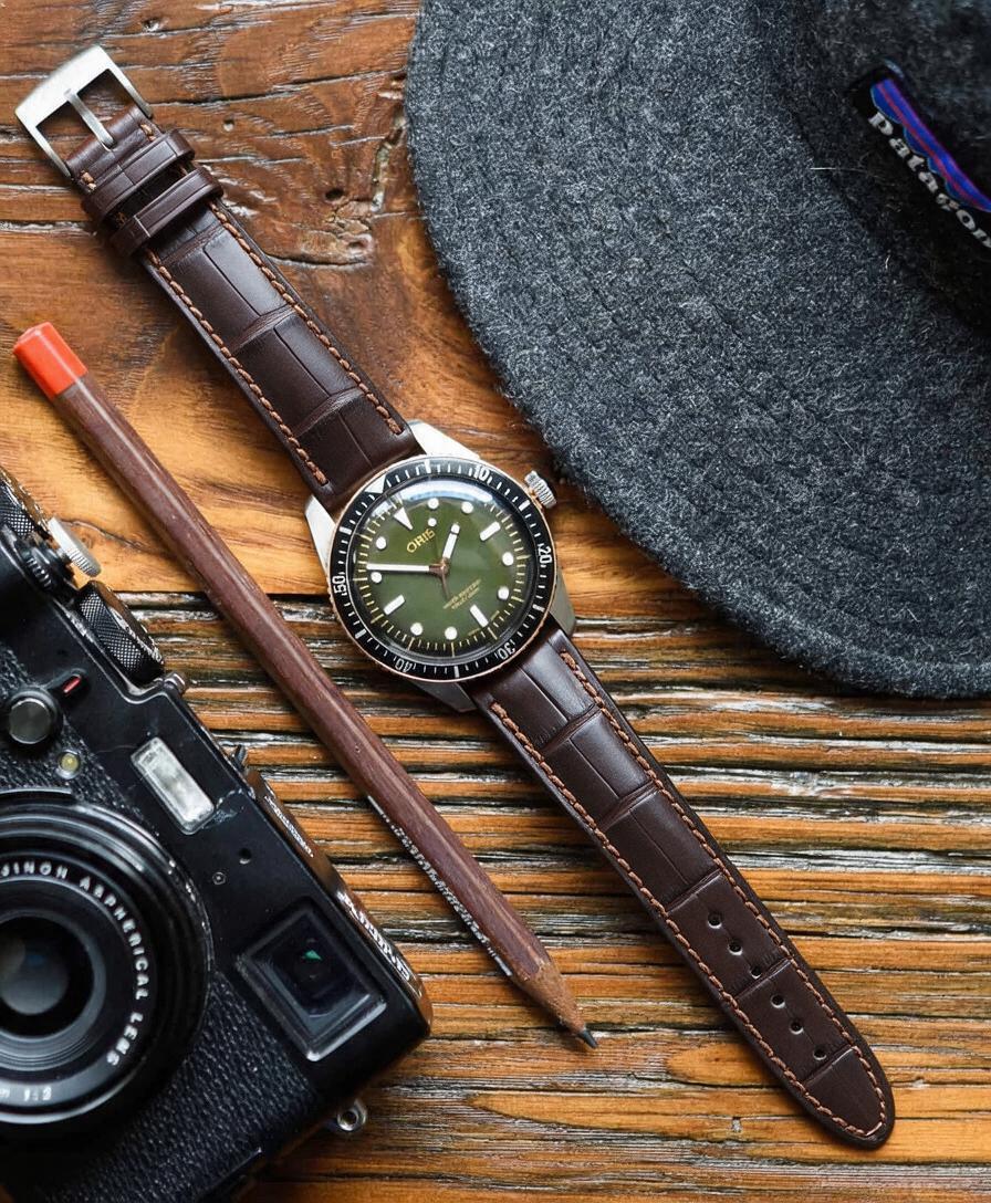 Horlogeband President donkerbruin | Voor Chopard
