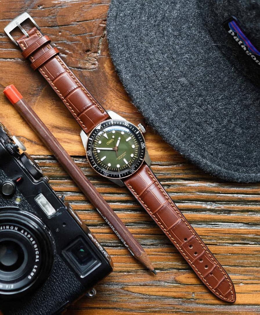 Horlogeband President mahagoni | Voor Chronoswiss