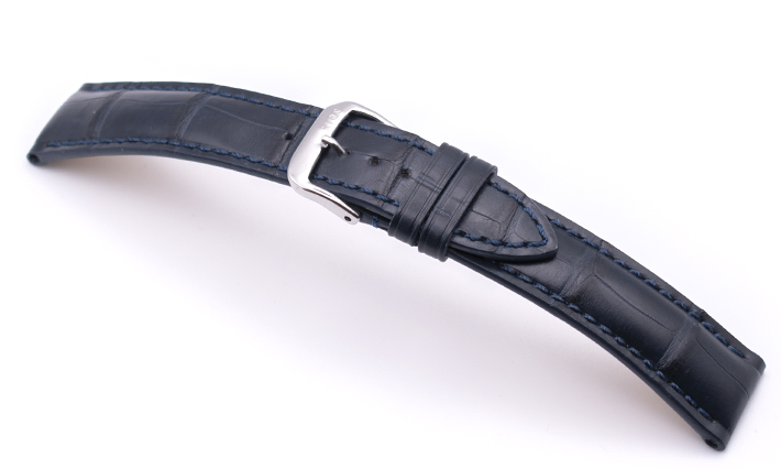 Horlogeband President donkerblauw | Voor Glashütte Original 