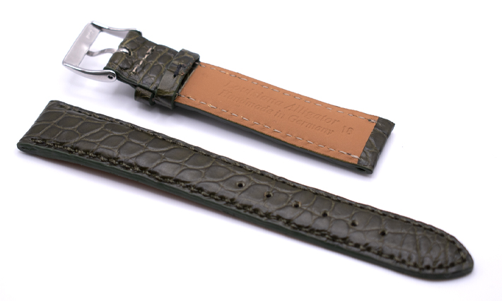 Horlogeband Frosted olivegreen | passend voor Glashütte Original
