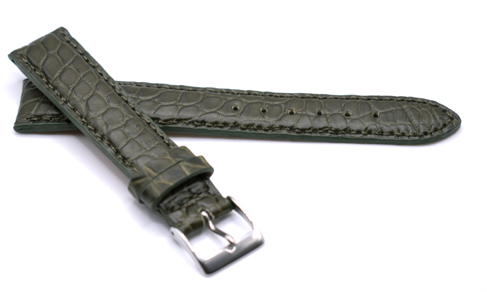Horlogeband Frosted olivegreen | passend voor Eberhard
