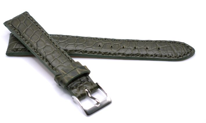Horlogeband Frosted olivegreen | passend voor Jaeger Le Coultre