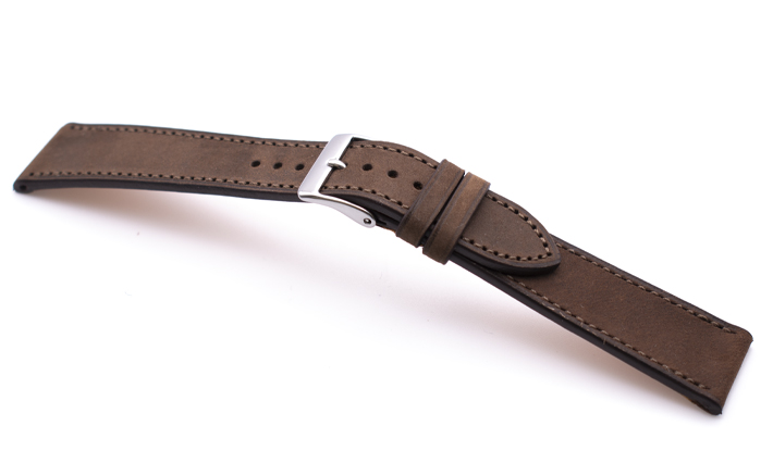 Horlogeband Mountain Nubuck Bruin | voor Edox 