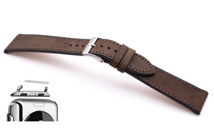 Horlogeband Mountain Nubuck Bruin | voor Apple watch