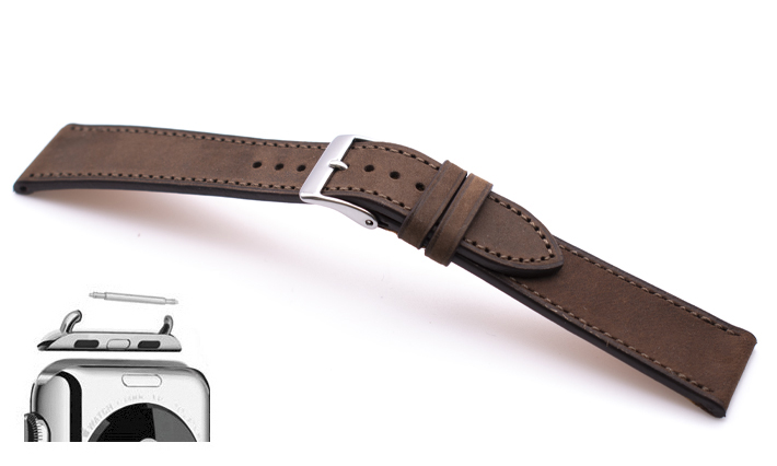 Horlogeband Mountain Nubuck Bruin | voor Apple watch 