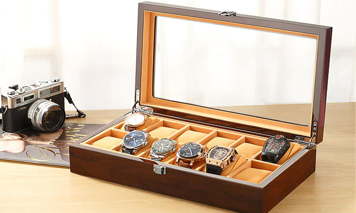 Luxe Horloge kist Bantoon bruin 12 | Horloge opbergboxen