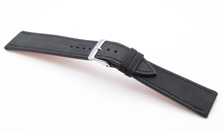 Horlogeband Mountain Nubuck zwart | voor Oris