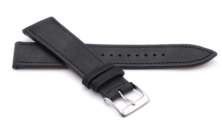 Horlogeband Mountain Nubuck zwart | voor Oris