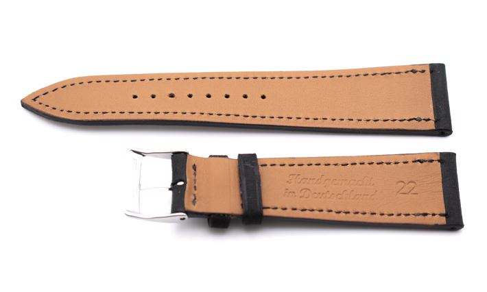 Horlogeband Mountain Nubuck zwart | voor Glycine