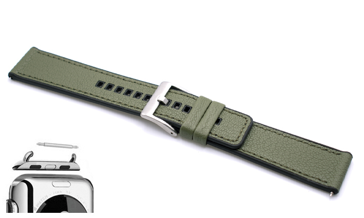 Horlogeband Toni olijfgroen | voor Apple watch