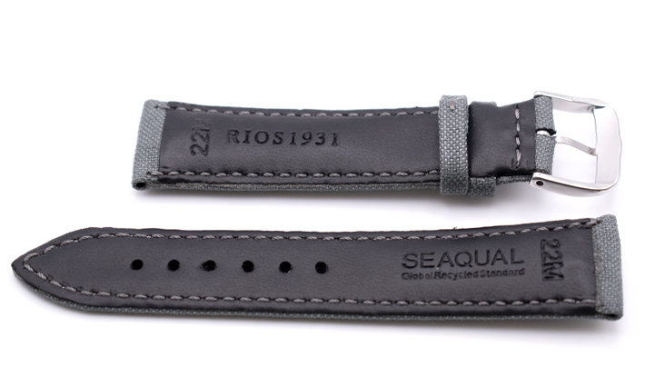 Horlogeband Seaqual grijs | voor Gerecyclede PET-flessen