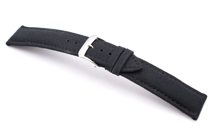 Horlogeband Seaqual zwart | voor Leer
