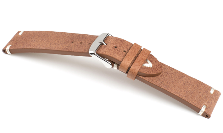 Horlogeband V band cognac | voor Leer 