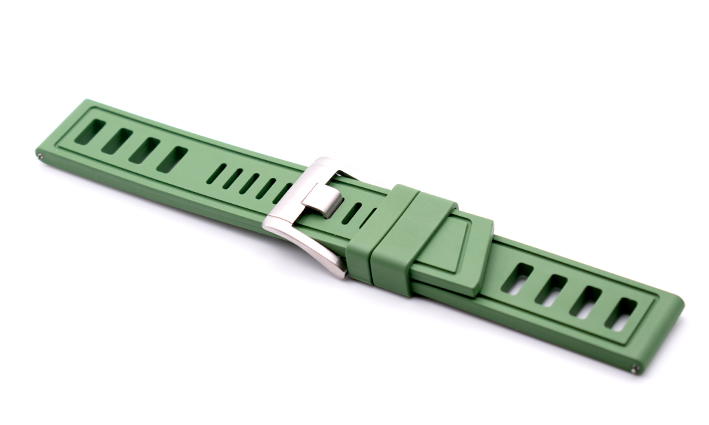 Horlogeband Rubber Iso-Frane Style Groen | passend voor Hamilton 