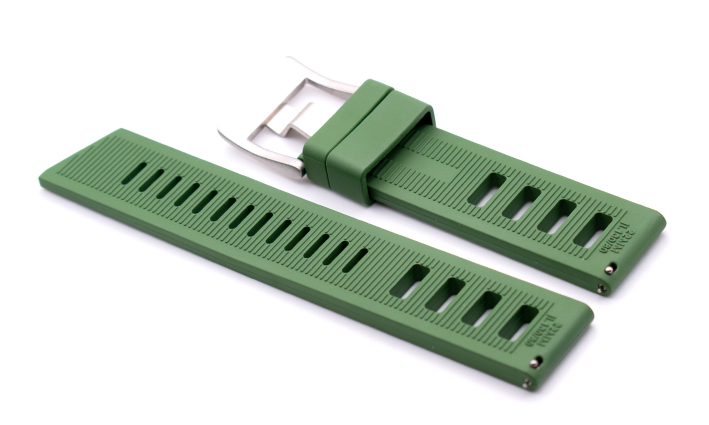 Horlogeband Rubber Iso-Frane Style Groen | passend voor Oris