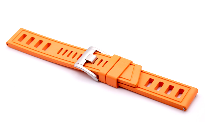 Horlogeband Rubber Iso-Frane Style Oranje | passend voor Omega 