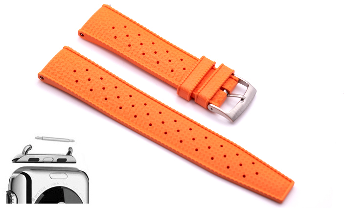 Horlogeband Tropical oranje | voor Apple watch 