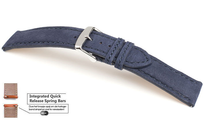 Horlogebandje Dakota blauw | voor Garmin horloge bandjes