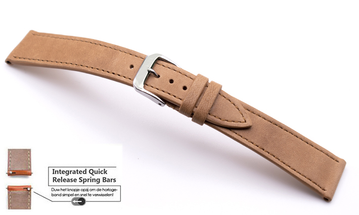 Horlogeband Hermes Leer Naturel | voor Quick Release