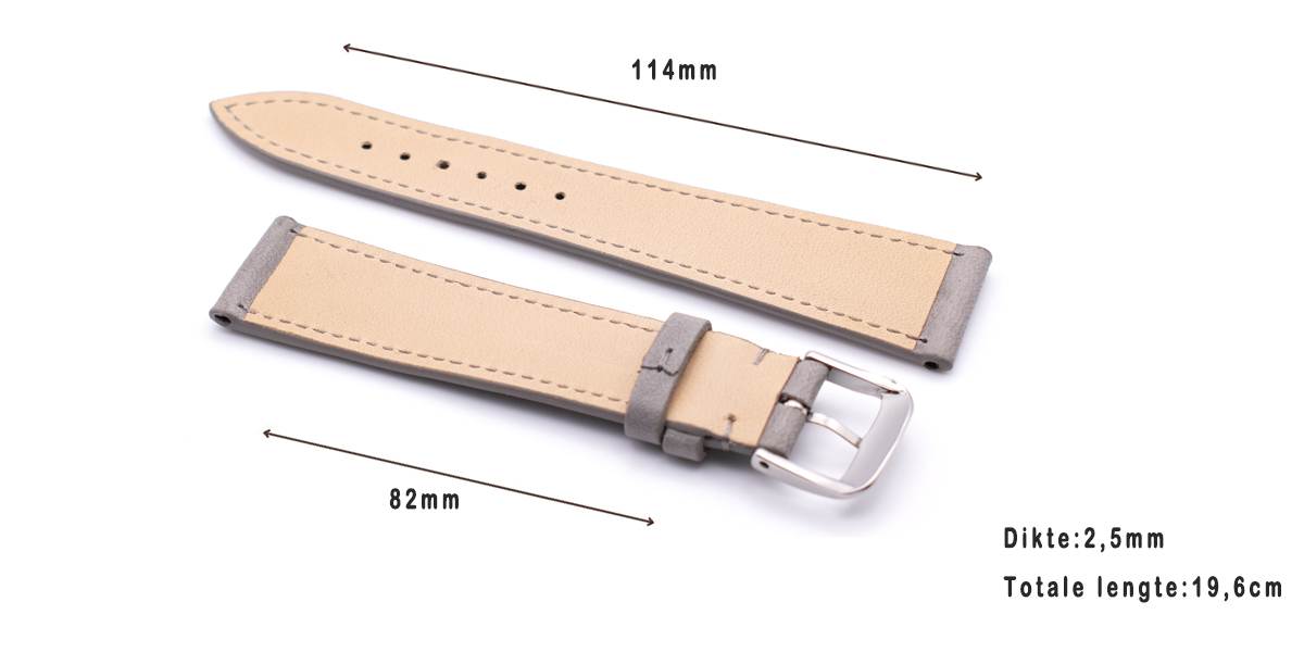Horlogeband Hermes Leer Grijs | voor Baume & Mercier