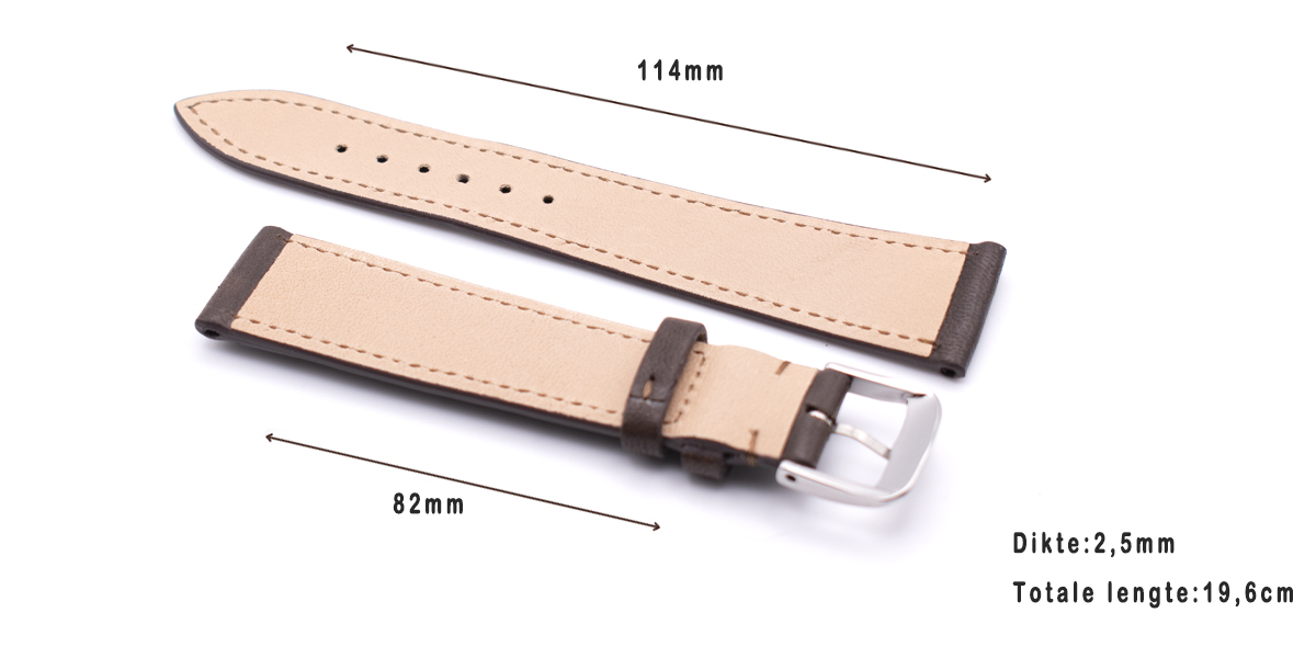 Horlogeband Hermes Leer donkerbruin | voor Rolex