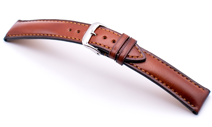 Horlogeband Two Tone mahagoni | voor Leer 