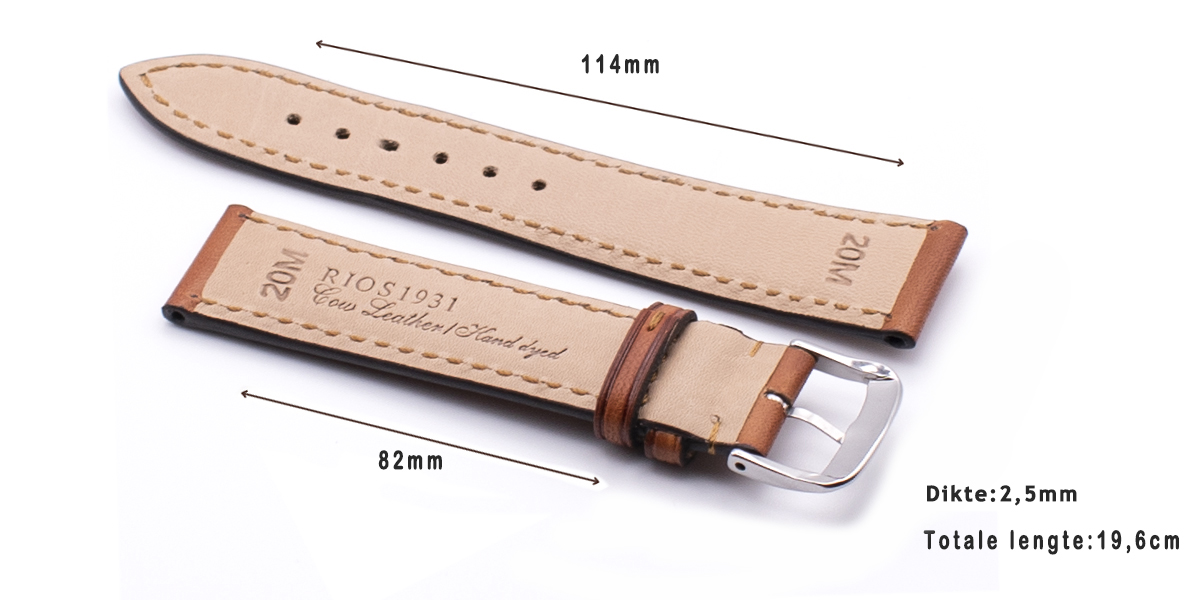 Horlogeband Two Tone cognac | voor Citizen