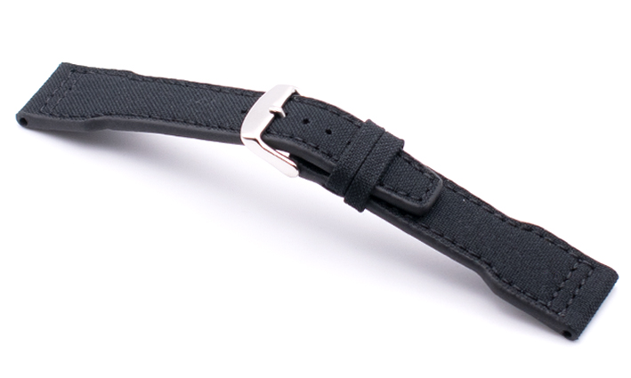 Horlogeband Aquapilot zwart | de Horlogebanden Specialist 