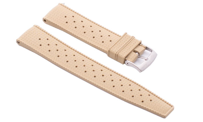 Horlogeband Tropical beige | voor Rubber 
