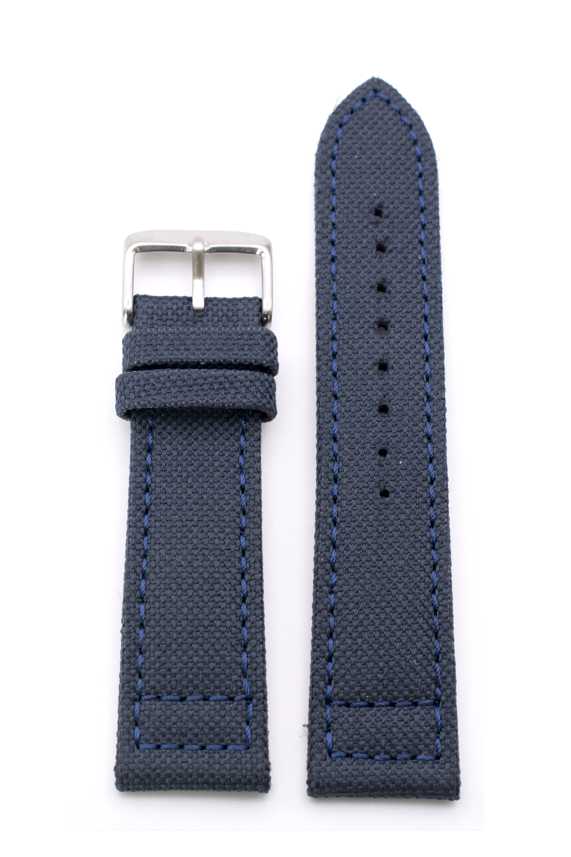 Horlogeband Canvas blauw | voor Certina