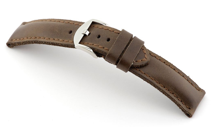 Horlogeband Derby bruin | voor Leer 