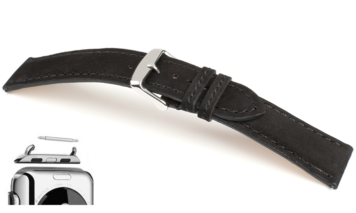 Horlogebandje Dakota zwart | voor Apple watch