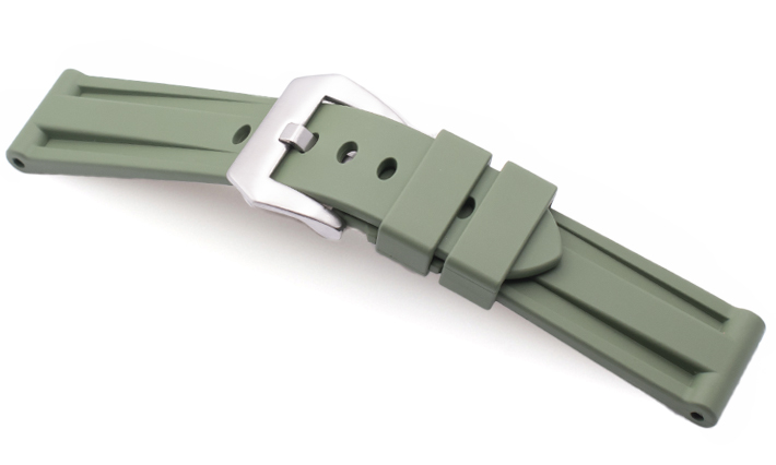 Horlogeband Rubber Panerai Style groen | voor Rubber 