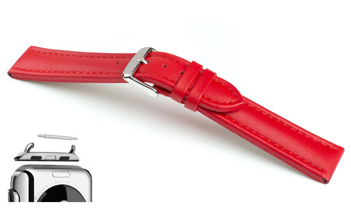 Horlogeband Basel TIT rood | voor Apple watch 